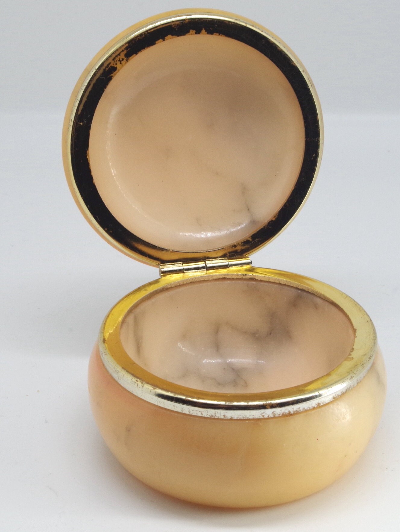 Vintage Hand Carved Genuine Alabaster Jewelry Box, Made in Italy. Etsy