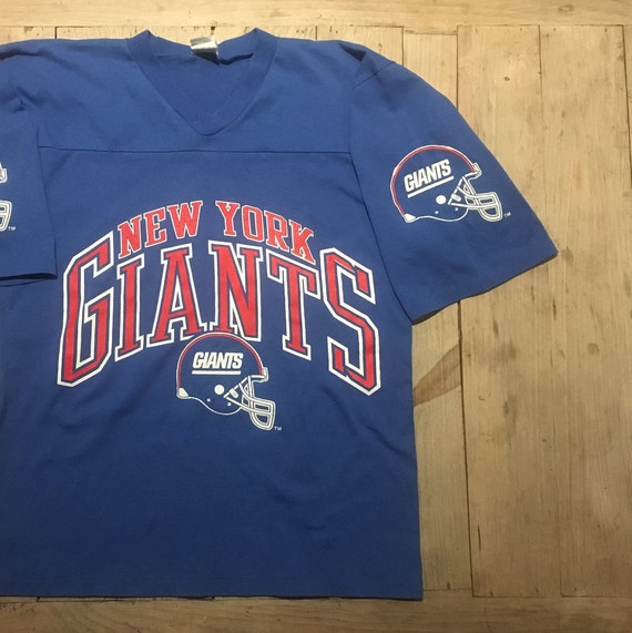 New York Giants Vintage V Neck 1/2 