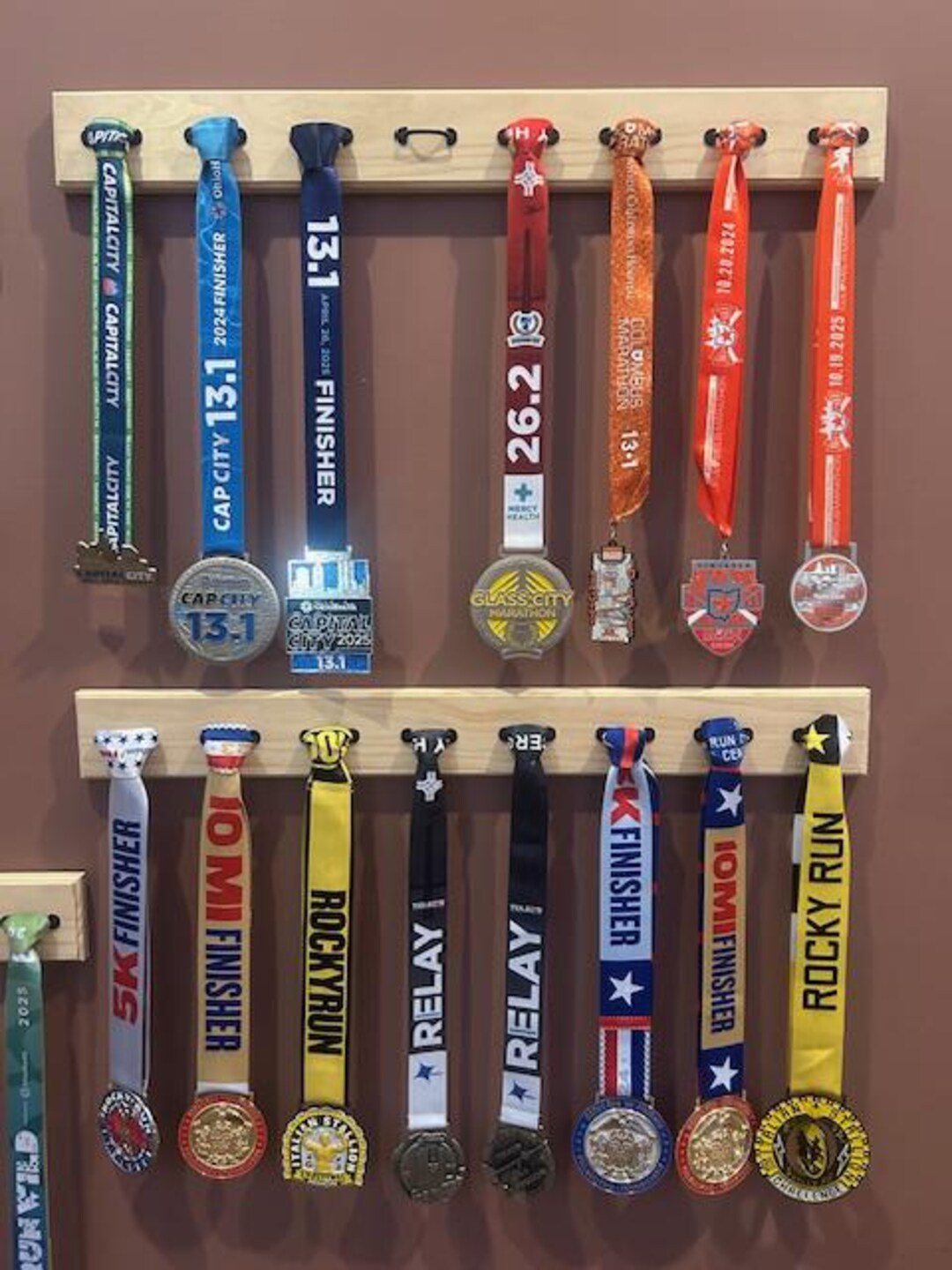 Wooden Medal Display Rack – Custom Colors and Multiple Sizes | Loved by ...