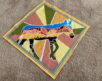 Burro with Mountains Bandana Handkerchief
