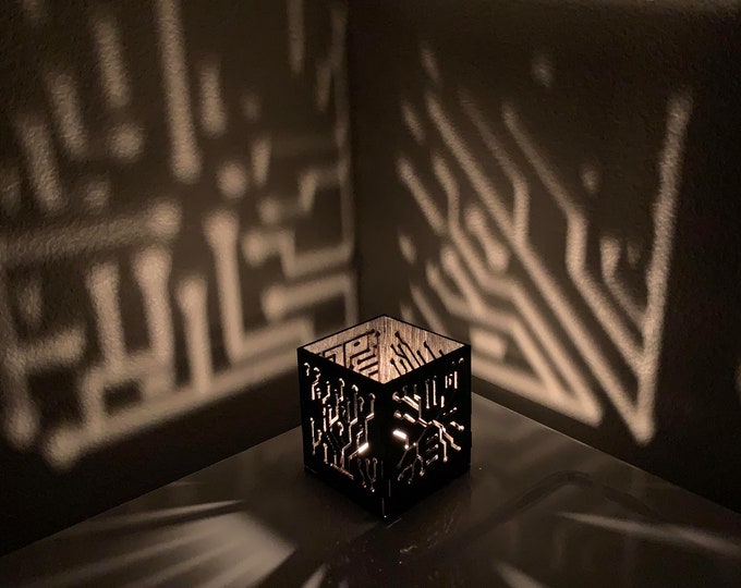 Circuit Board: Tea lightbox candle holder.