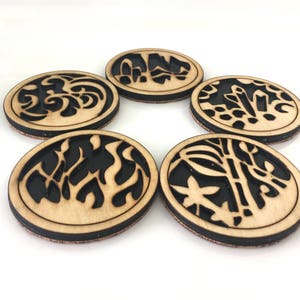5 Elements/ Elemental Coaster Set