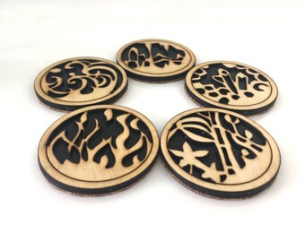 5 Elements/ Elemental Coaster Set