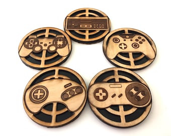 Video Game Console Controllers Coaster Set