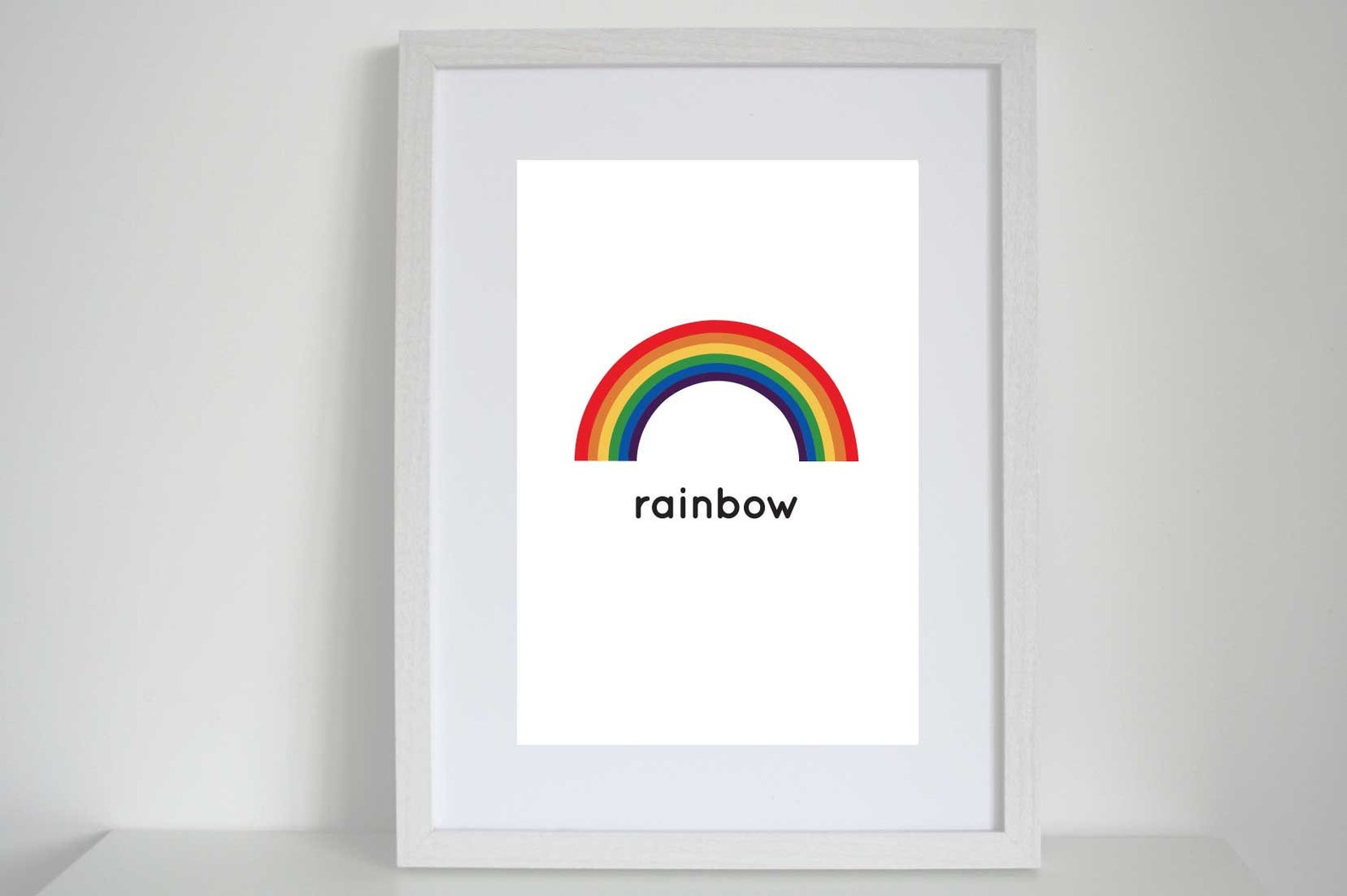 English Language Rainbow Illustration Print Etsy