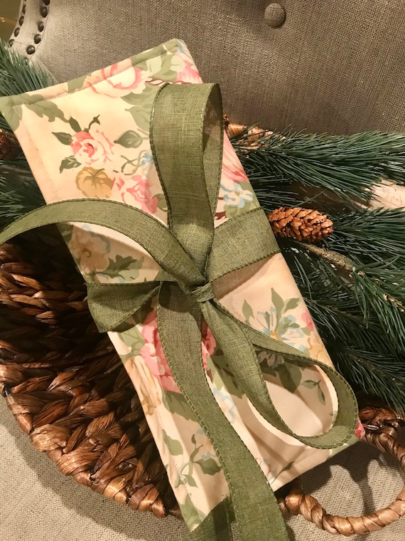 CUSTOM ORDER Vintage Fabric DAR Jewelry/Pin Case