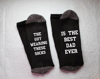 Dad Socks Mens Black This Guy Is An Awesome Dad Socks Fathers Day Present Birthday Christmas