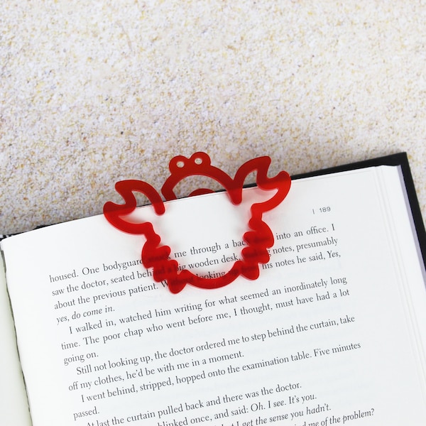 Custom Crab Shaped Bookmark - Easter Basket Stuffer - Teacher Gift - Stocking Stuffer - Teacher Appreciation Gift - Acrylic Bookmark