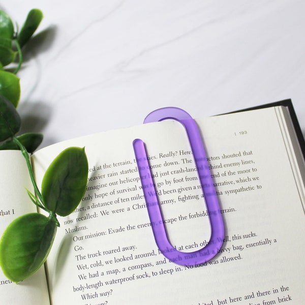 Custom Paperclip Shaped Bookmark - Easter Basket Stuffer - Teacher Gift - Stocking Stuffer - Teacher Appreciation Gift - Acrylic Bookmark