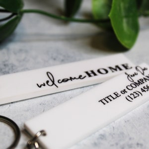 Personalized Realtor Keychain - Forever Home Keychain - Welcome Home Keychain - Our First Home Keychain - Dream Home Keychain - Closing Gift