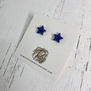 Customizable Star Stud Earrings - Stud Earrings - Handmade Earrings - 4th of July Earrings - Memorial Day Earrings - Stocking Stuffer