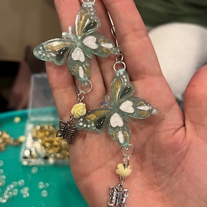 Butterfly Resin Charm Earrings