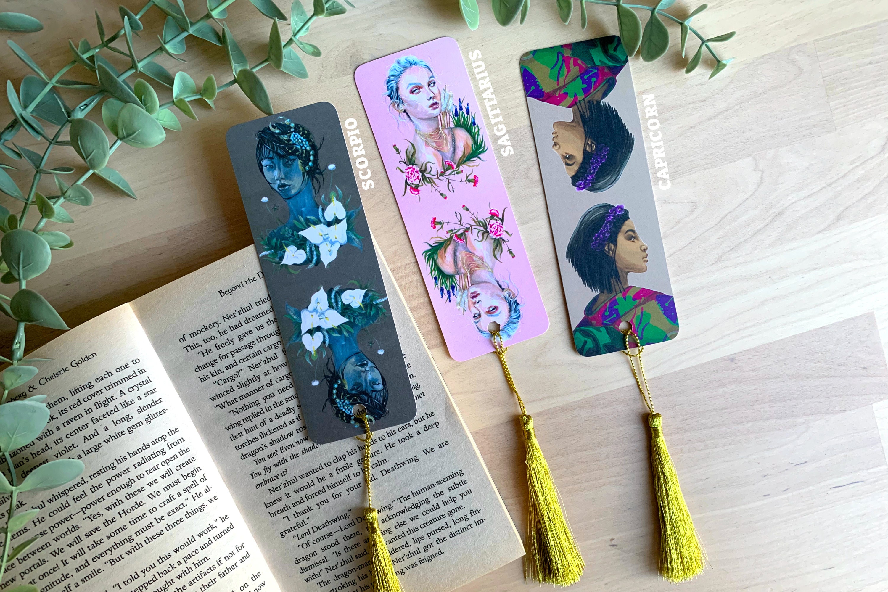 zodiac bookmark personalised bookmark zodiac signs etsy
