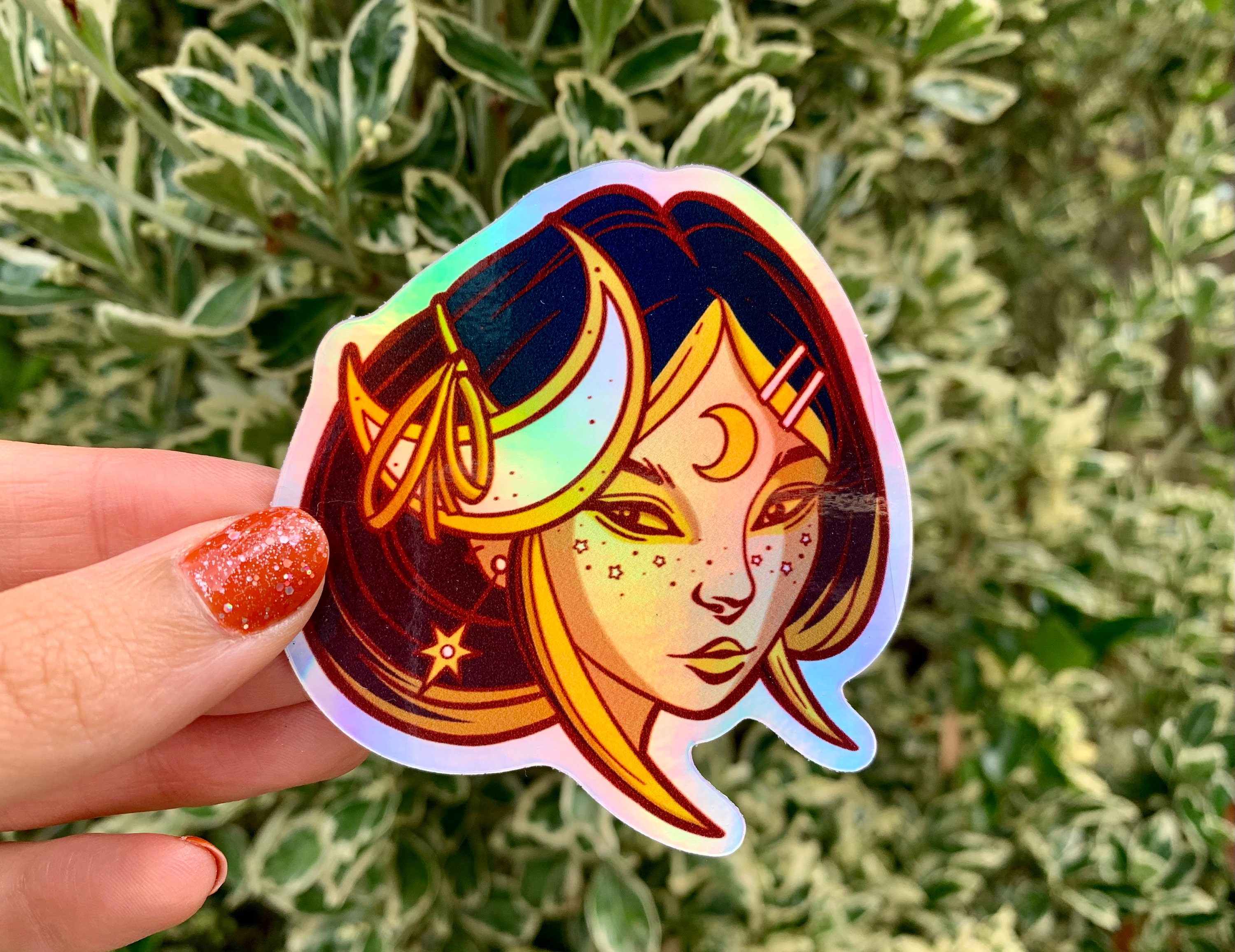 Holographic sticker vinyl sticker waterproof laptop Etsy