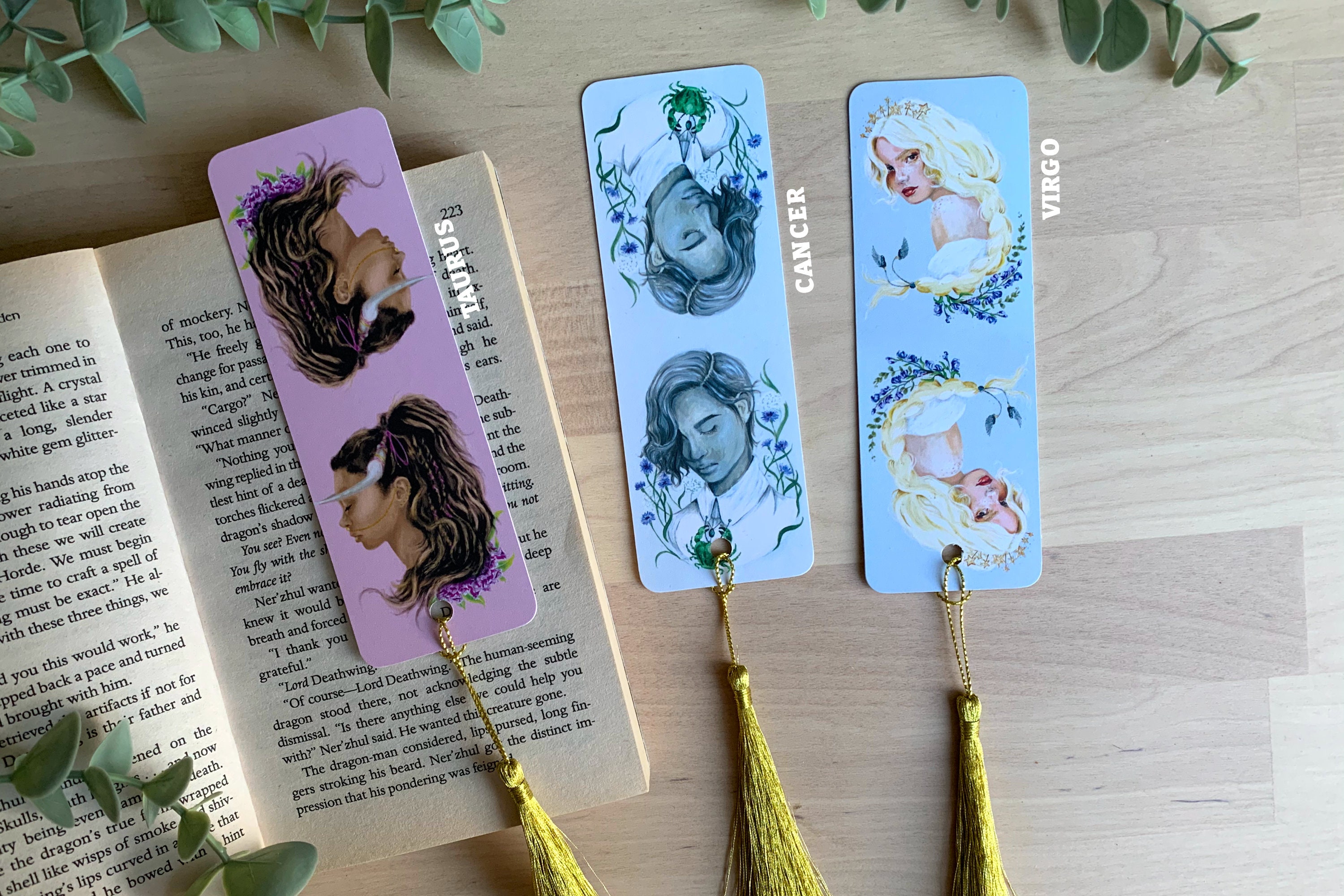 zodiac bookmark personalised bookmark zodiac signs etsy