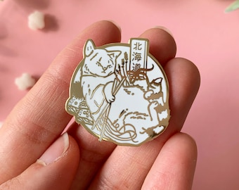 Japan Cat Enamel Pin | Hard Enamel Pin