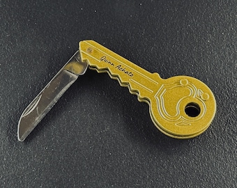 Personalized Key Pocket Knife: Custom Groomsmen Gift