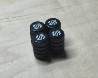 Custom Engraved Aluminum Tire Valve Stem Caps – Personalized Car & Bike Accessories (Set of 4)