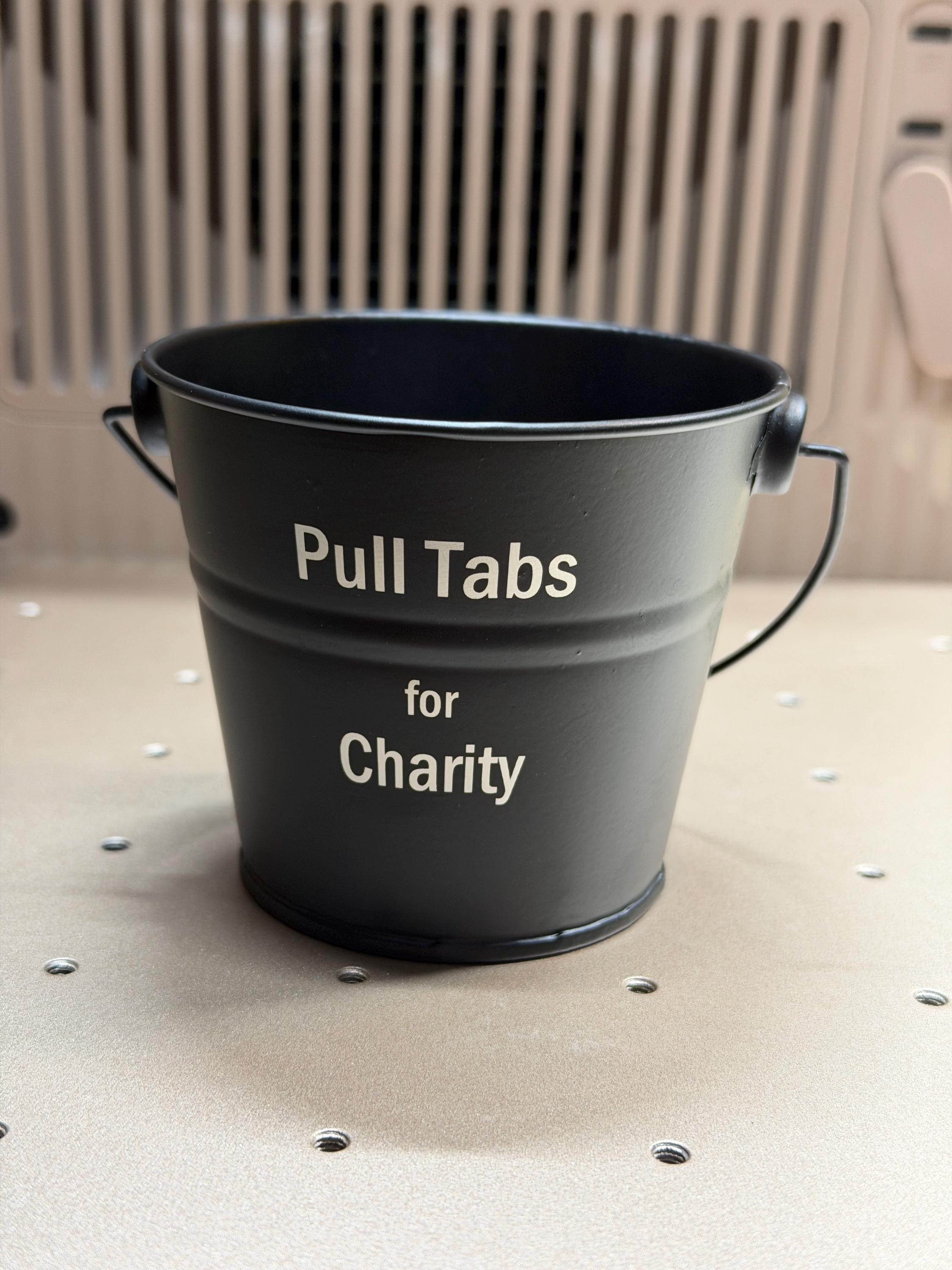 Personalized Black Tin Buckets