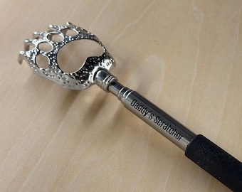 Personalized Bear Claw Back Scratcher: Engraved Stainless Steel Telescoping