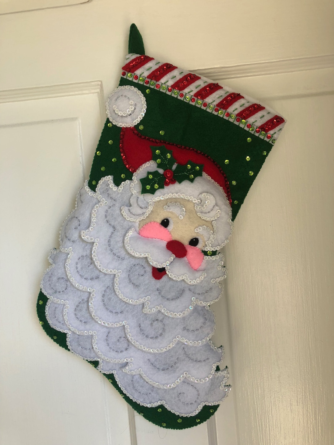 BUCILLA Jolly St. Nick Christmas Stocking - Etsy