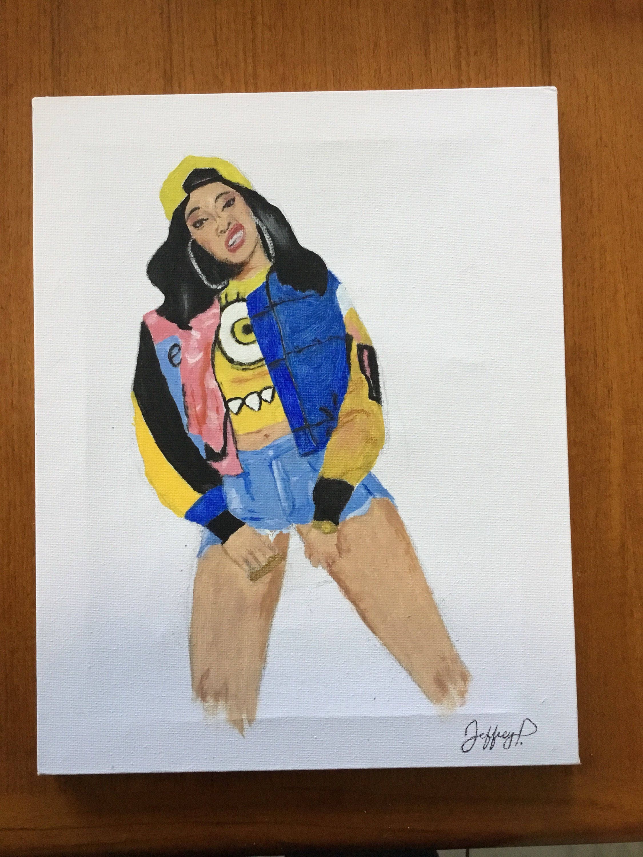 cardi b drippin in finesse outfit