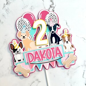 Dog Cake Topper | Birthday Cake Topper | Puppy Cake Topper | Paw-Ty | Cake Topper