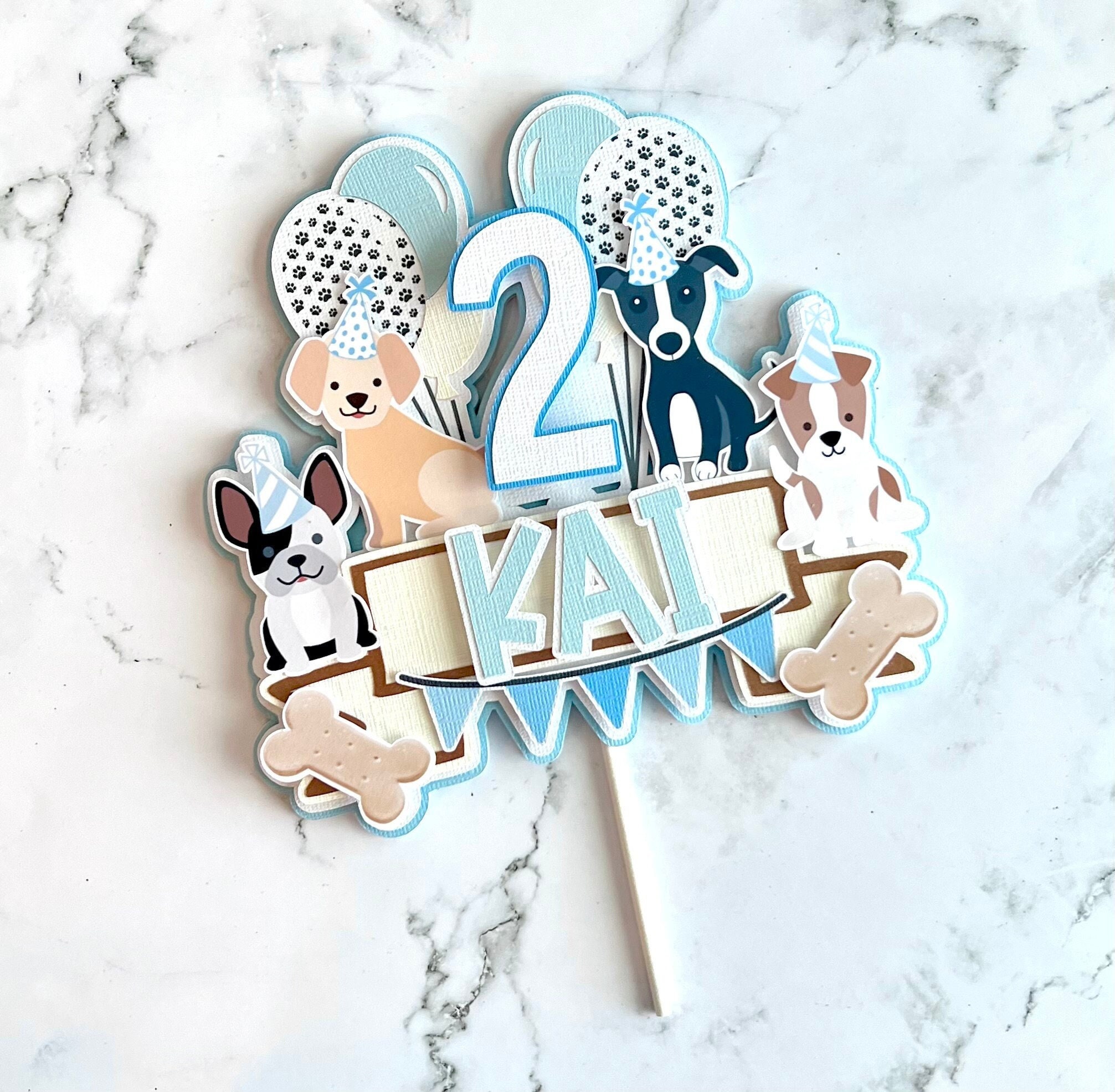 Dog Cake Topper Birthday Cake Topper Puppy Cake Topper - Etsy