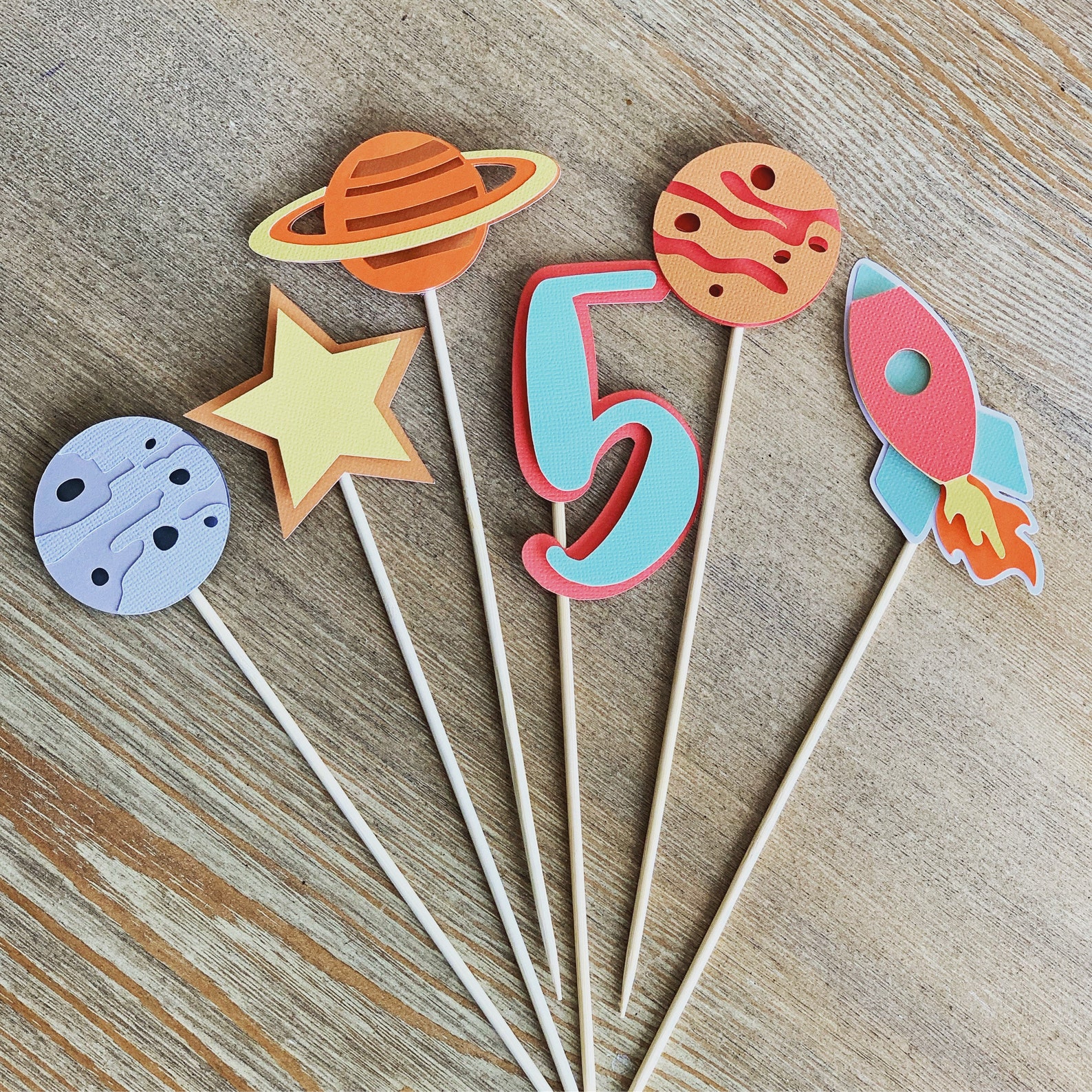 Cake Topper Theme Space Cake Topper Custom Etsy