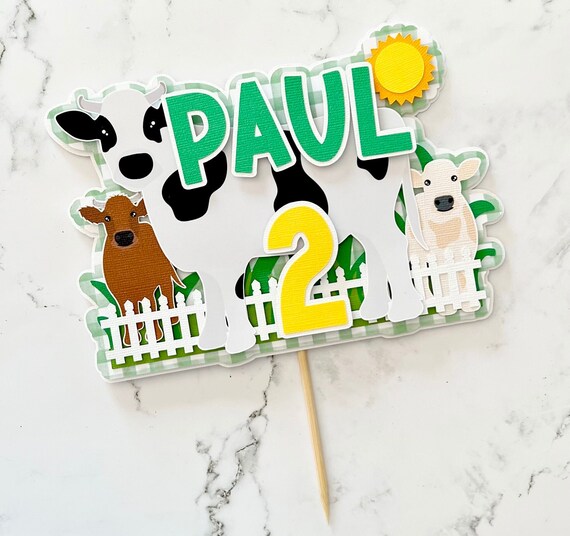 Farm Cake Topper Farm Cake Topper Birthday Cake Topper - Etsy