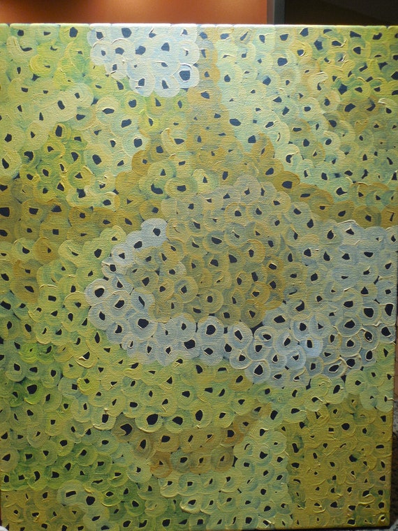 Black And Yellow Infinity Net Painting Acrylic On Canvas Etsy