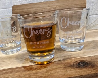 Verres à liqueur personnalisés gravés au laser