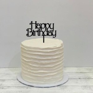 Happy Birthday Cake Topper Acrylic Gold Birthday Cupcake Toppers For Kids Annive Cake Decorations