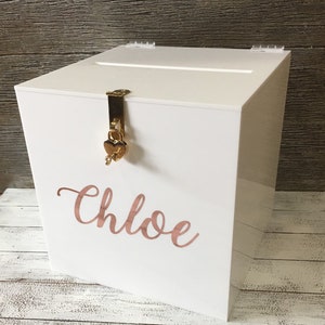 Wishing well, FREE SHIPPING. acrylic gift card box, money box,wedding box, engagement box, custom wishing well, custom money box image 2