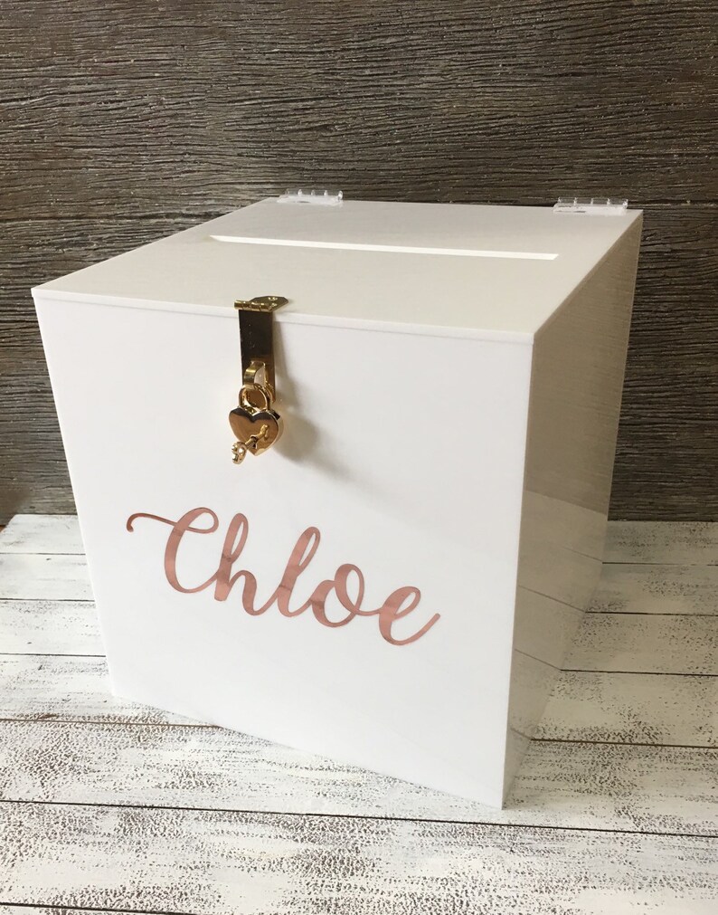 Wishing well FREE SHIPPING. acrylic gift card box money Etsy