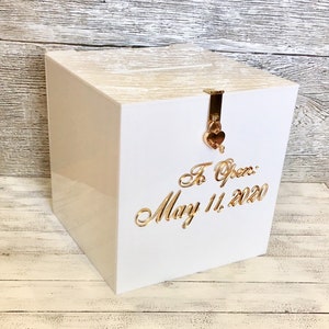 Wishing well, FREE SHIPPING. acrylic gift card box, money box,wedding box, engagement box, custom wishing well, custom money box image 3