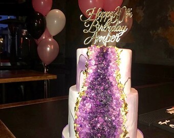 Custom acrylic cake topper