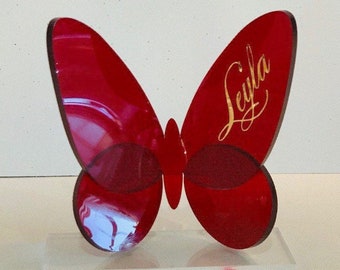 Acrylic place card 3D butterfly custom place card escort card acrylic escort card custom party favors