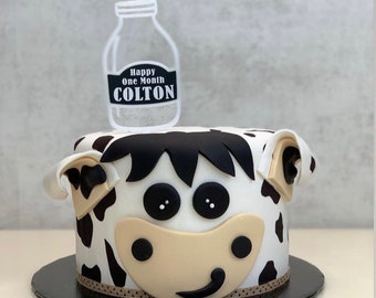 Custom milk jug cake topper. Acrylic