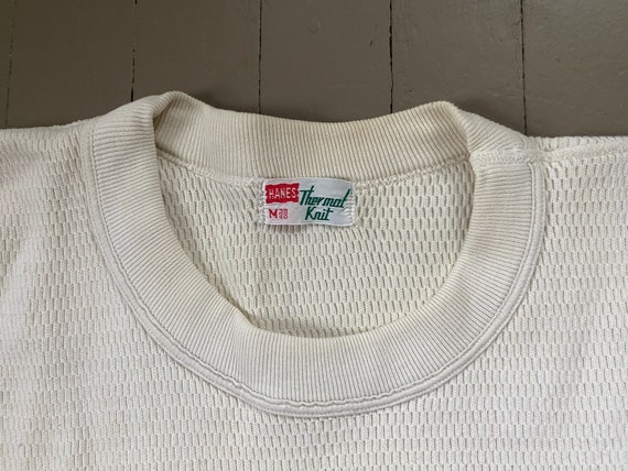 1950s 60s Hanes Thermal Knit Crewneck - image 3