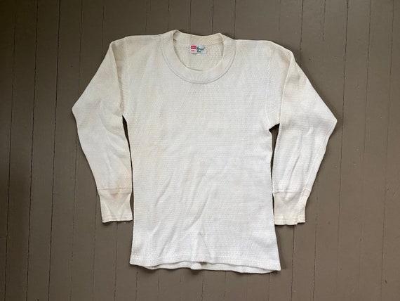 1950s 60s Hanes Thermal Knit Crewneck - image 2