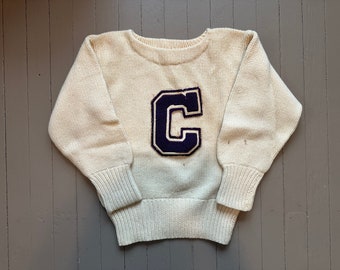 1940s Coltsneck High School Football Sweater