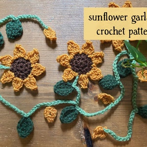 CROCHET PATTERN • Sunflower Garland • Crochet Garland Pattern