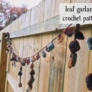 CROCHET PATTERN • Crochet Leaves/Lights Garland Pattern • PDF Patern