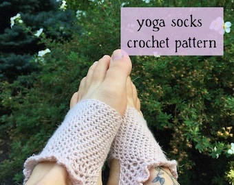 CROCHET PATTERN • Yoga Socks Pattern • Crochet Socks • Any size • PDF Download