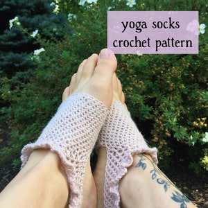 CROCHET PATTERN • Yoga Socks Pattern • Crochet Socks • Any size • PDF Download