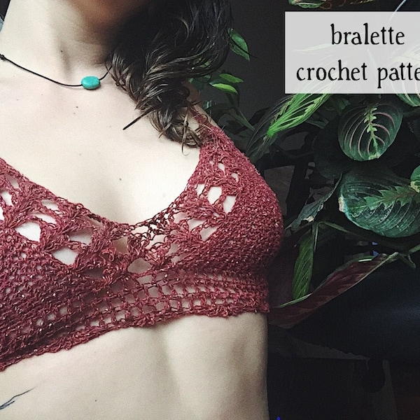 CROCHET PATTERN • Crochet Bralette Pattern • Any size