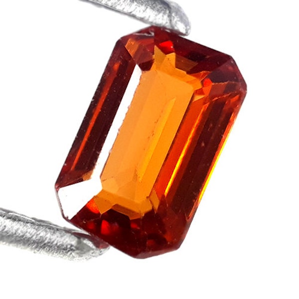 0.85 Cts Stunning Color Finest Luster Auction Gem Natural orange red Spessartite