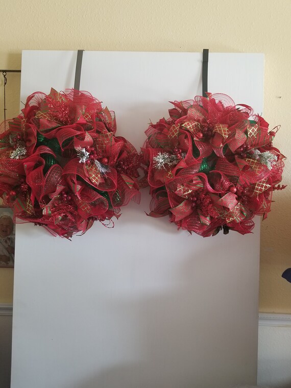 2 Wreaths For Double Doors Christmas Wreath Holiday Wreath Christmas Wreath For Christmas Best Door Wreath Holiday Wreath
