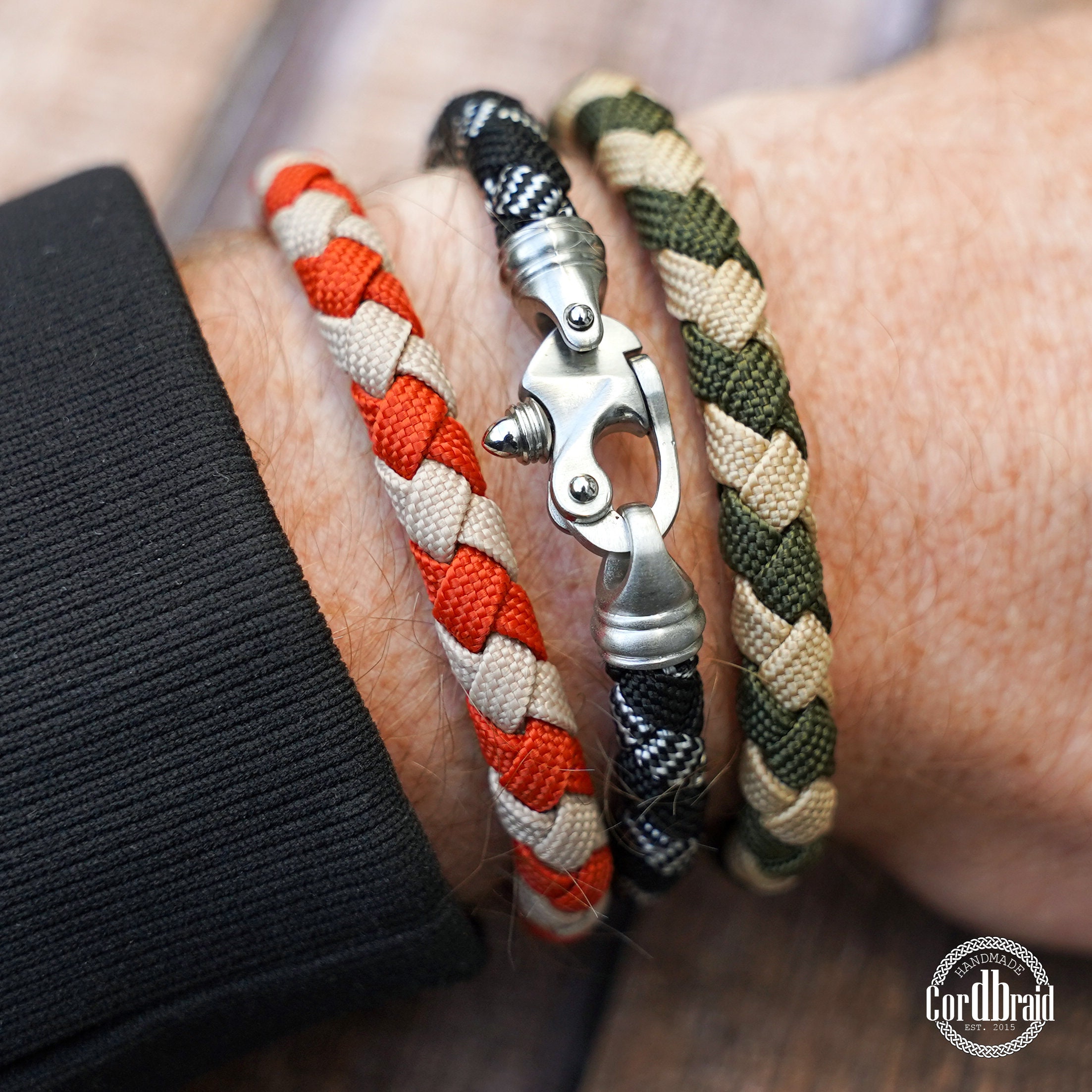 Bracciale Cobra + portachiavi in Paracord Francia France - fatto a mano